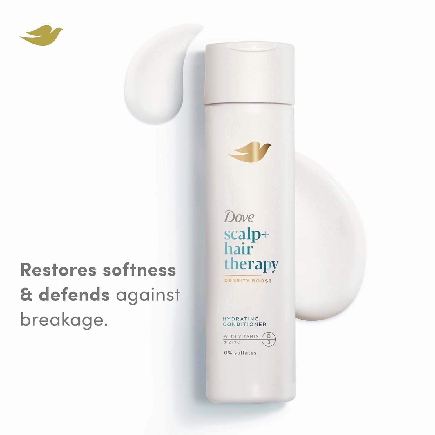 Dove Density Boost Hydrating Conditioner Scalp + Hair Therapy for dry hair, with Vitamin B3, Zinc and 0% sulfates, 9.25 oz - Image 3